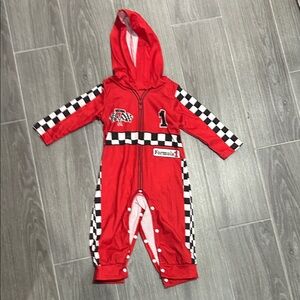 Red Racing-baby One Piece